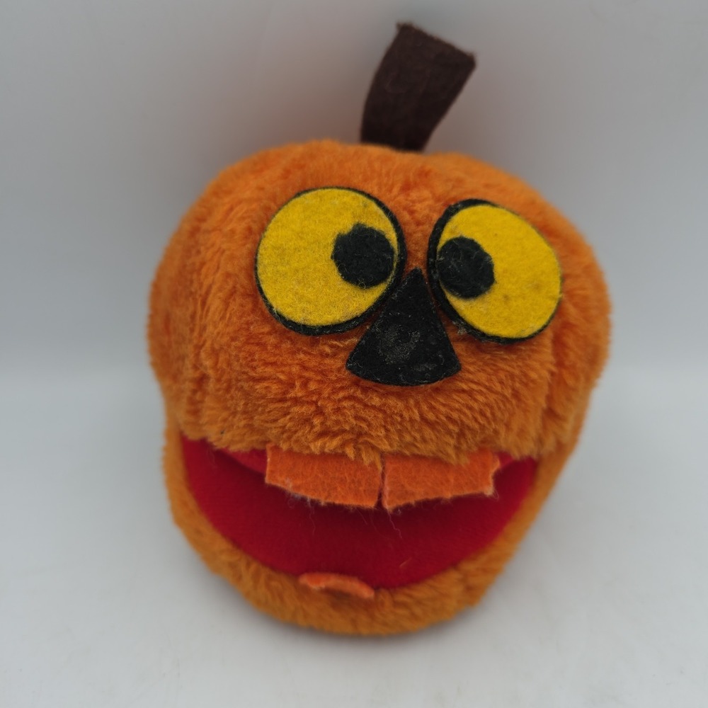 Vintage 70's 80's Hallmark Peter Pumpkin Hand Puppet Plush Halloween Toy